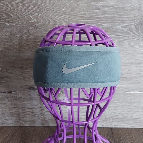 Nike Reversible Headband Sweat Band Gray & Green - Picture 1 of 5
